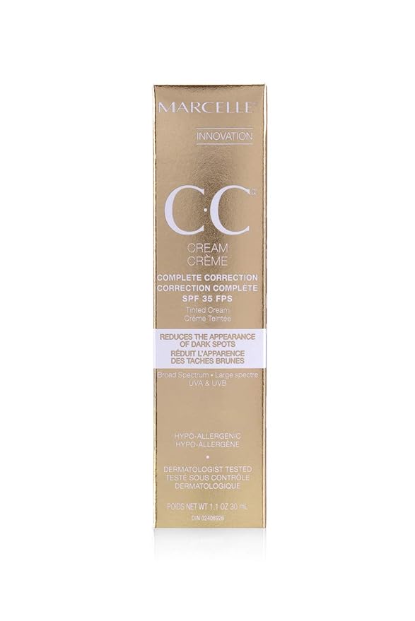 Marcelle CC Cream SPF 35, Golden Glow Universal Tint, Skin Enhancer, Paraben-Free, 1 Fl. Oz.-Velvo Beauty