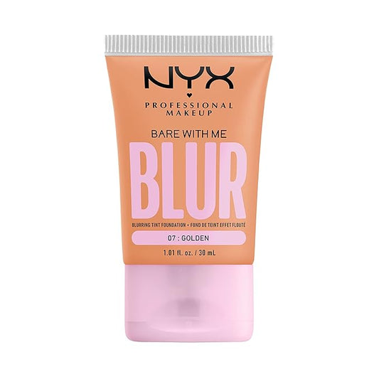 NYX PROFESSIONAL MAKEUP Bare With Me Blur Skin Tint Foundation Make Up with Matcha, Glycerin & Niacinamide - Golden-Velvo Beauty