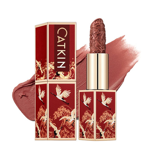 Catkin Semi-Matte Lipstick Hydrating High Impact Color Infused with Vitamin E and Avocado Oil Smooth Soft Texture Long Lasting Matte Finish 158-Velvo Beauty