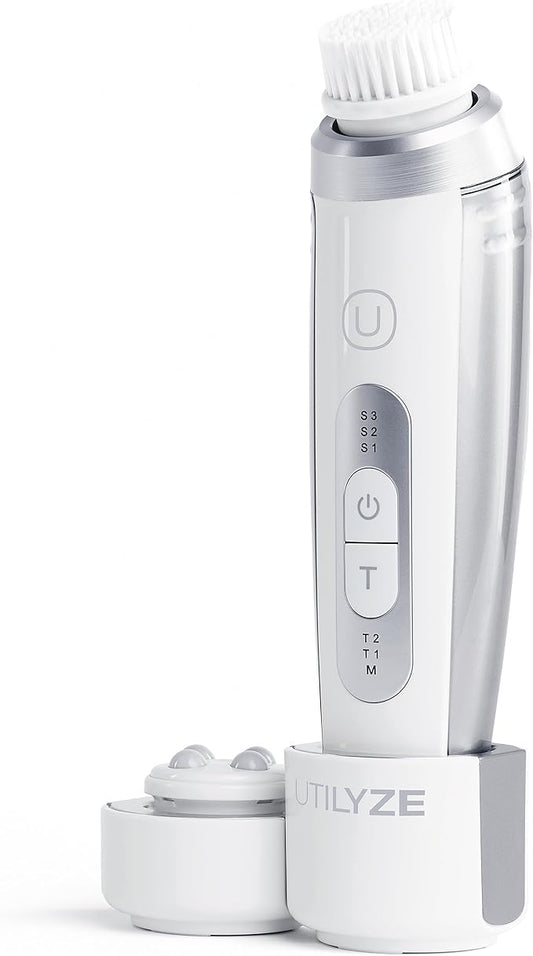 Radiant Pro - Smart Sonic Facial Cleansing Brush & Face Massage Device, Rechargeable & Waterproof Electric Face Scrubber Brush for Men & Women, Premium Face Exfoliator Scrubber-Velvo Beauty