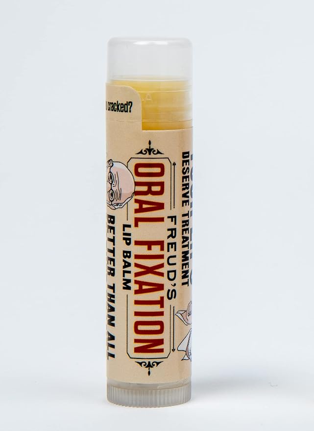 Sigmund Freud's Oral Fixation Lip Balm Tube, Eucalyptus Mint Flavored - Cruelty-Free and Made in The USA from Natural and Imported Ingredients-Velvo Beauty