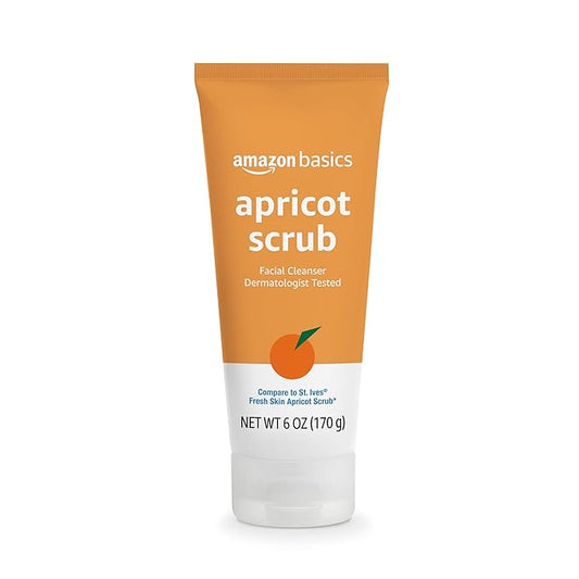 Amazon Basics Apricot Scrub Facial Cleanser, 6 Ounce (Previously Solimo)-Velvo Beauty