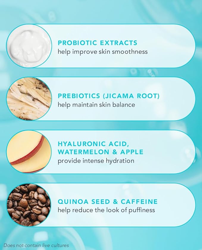 TULA Skin Care Eye Feel Amazing Cooling & Brightening Hydrogel Eye Masks - Fights Puffiness & Soothes Undereyes, Contains Hyaluronic Acid & Niacinamide, Caffeine & Chamomile, 4 packettes, 0.10 oz.-Velvo Beauty