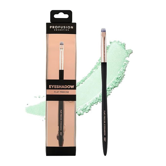 Profusion Cosmetics Flat Precise Eyeshadow Brush - Softens Dramatic Edges & Fine Lines, For Eyeshadow, Eyeliner-Velvo Beauty