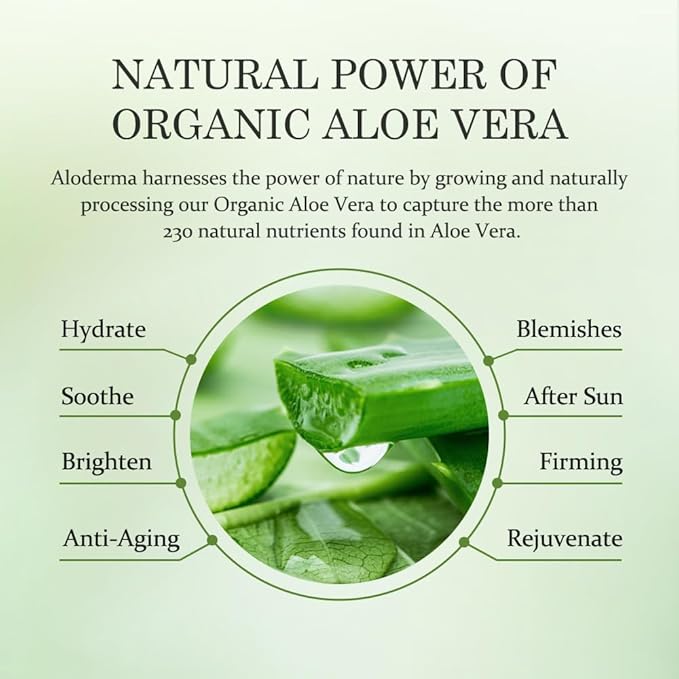 Aloderma Age-Defying Aloe Flower Essence Gel with 24K Gold Leaf, Made within 12 Hours of Harvest - Luxurious Aloe Gel with Allantoin & Hyaluronic Acid for a Shimmering, Youthful Complexion, 7oz 3-Pack-Velvo Beauty