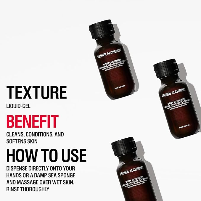 Grown Alchemist Body Cleanser (500ml) + Bonus Travel Size Body Cleanser (50ml) + Body Cream (30ml) Kit-Velvo Beauty