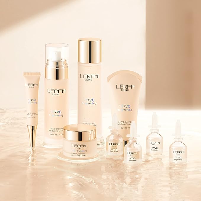 AESTHTANY LERFM Moisturizing Brightening Aloe Face Skin Care Set Hyaluronic Serum Skin Care Set | Radiant, Youthful Skin Alcohol-Free Hypoallergenic Cleanse, Recondition and Puri (377- Nine piece set)-Velvo Beauty