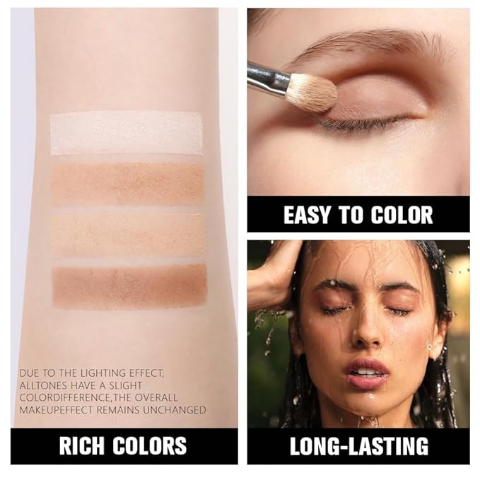 evpct Nude Brown Matte Powder Eyeshadow Quad Palette, Light Nude Pink Natural Dark Brown Matte Smoky High Pigmented Mini Eye Shadow Palette Makeup for Women, Waterproof Smudge Proof Vegan Cruelty-free-Velvo Beauty