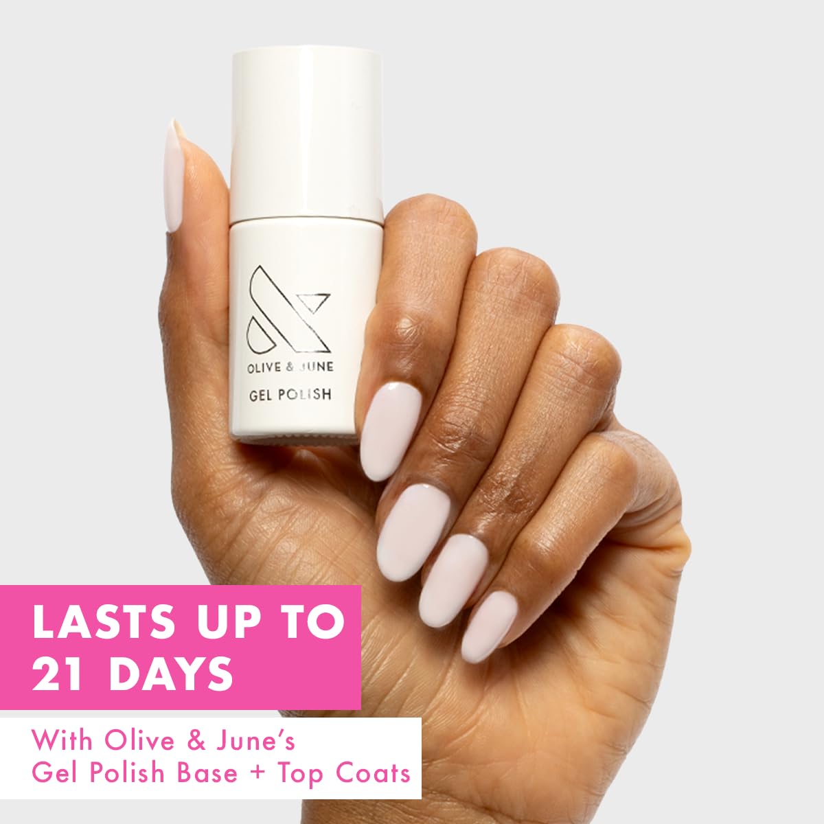 Olive & June Gel Polish | UV LED Nail Lamp Needed | Long Lasting Formula | Up to 21 Days of Wear | Damage-Free Removal | Salon-Quality Manicure at Home | Icing is the Best Part | White Sheer-Velvo Beauty