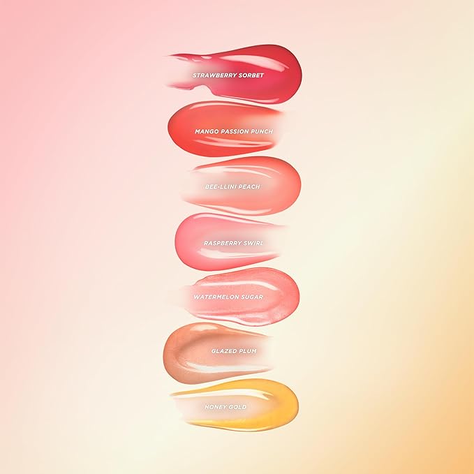 Gisou Honey Infused Hydrating Lip Oil, Nourishing Lip Moisturizer for Dry Lips, High Shine, Smooth Finish, Clear Pink Shimmer Shade, Fresh Watermelon Scent, Watermelon Sugar, 8ml-Velvo Beauty