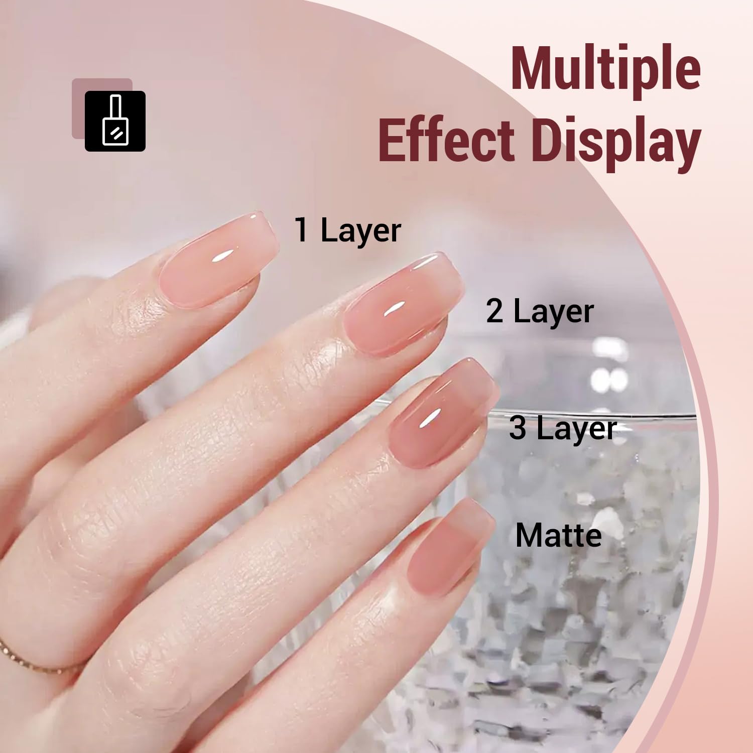 JODSONE 12PCS Gel Nail Polish Set 10 Translucent Jelly Colors Natural, Elegant & Long Lasting For Home & Salon Use-Velvo Beauty