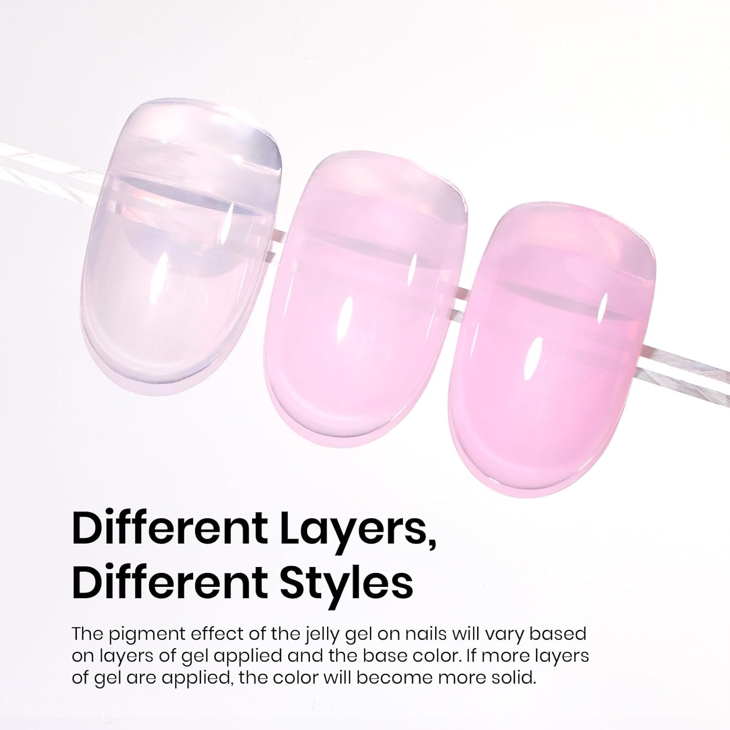 Beetles Jelly Pink Gel Nail Polish, 15ML Baby Pink Sheer Clear Jelly Spring Summer Gel Polish Bubblegum Theme Glaze Long Lasting Soak Off UV French Manicure Nail Art Gift for Women-Velvo Beauty