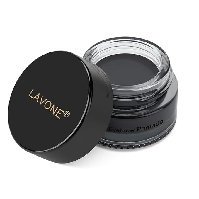 Eyebrow Pomade - Waterproof Brow Pomade for Long-lasting Results,Smudge Proof and Sweat Resistant Formula,Natural Eyebrow Makeup for All Skin Types and Tones - Black-Velvo Beauty