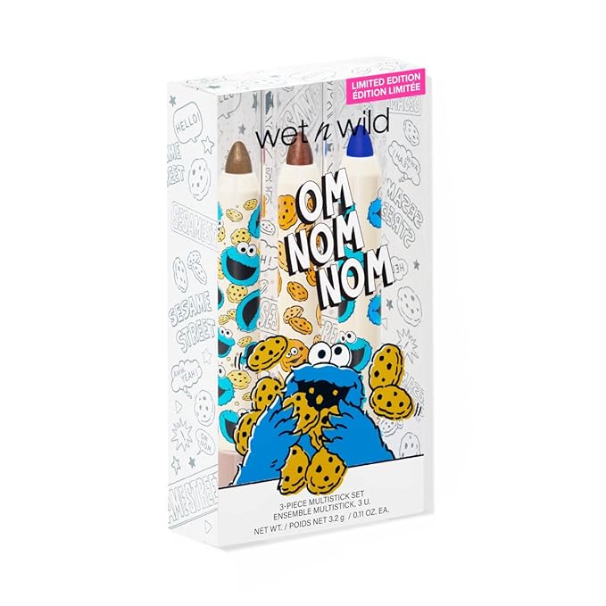 wet n wild x Sesame Street, Om Nom Nom 3-Piece Multi-Stick Kit-Velvo Beauty