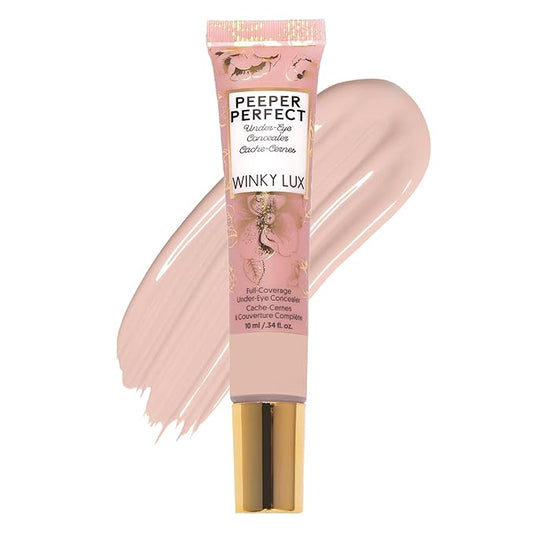Winky Lux Peeper Perfect Under Eye Concealer, Makeup & Eye Brightener, Full Coverage Concealer for Dark Circles, Color Corrector & Eye Primer, With Collagen, Hyaluronic Acid & Vitamin E (Light)-Velvo Beauty