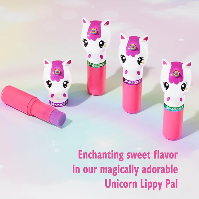 Lip Smacker Lippy Pals Unicorn, Flavored Moisturizing & Smoothing Soft Shine Lip Balm, Hydrating & Protecting Fun Tasty Flavors, Cruelty-Free & Vegan - Unicorn Magic-Velvo Beauty