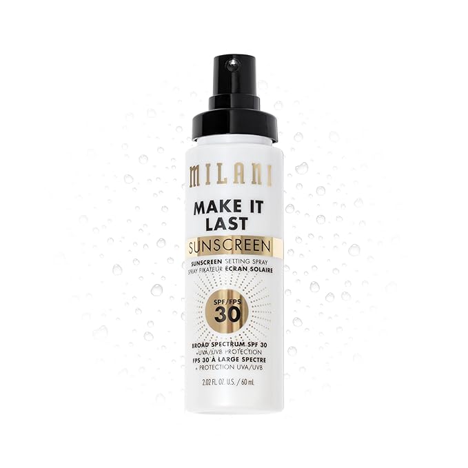 Milani Make It Last Sunscreen - Sunscreen Setting Spray with SPF 30 - Makeup Primer and Setting Spray with SPF30 Sunscreen, Long Lasting Makeup Finishing Spray-Velvo Beauty