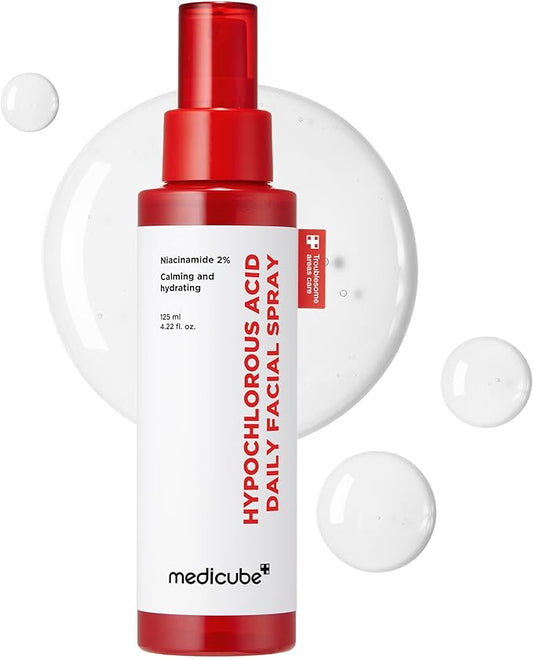 medicube Power Soothing Spray | Hypochlorous Acid Spray For All Skin Types, Delicate Skin | Daily Skin Solution & Post-Sun Care | HOCI Facial Mist for Soothing & Calming | Korean Skincare | 4.22 fl.oz-Velvo Beauty