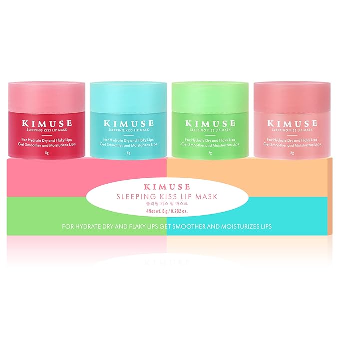 KIMUSE Lip Sleeping Mask Set - Overnight Treatment Lip Care Products | Moisturize & Nourish, Cracked Dry Lips, Intense Hydration with Shea Butter (SET)-Velvo Beauty