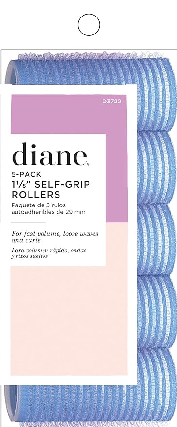 Diane D3720 Self Grip Rollers, Blue-Velvo Beauty