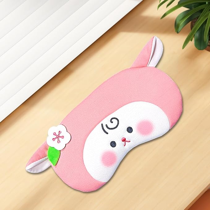 PERFECTSIGHT Sheep Sleep Eye Masks, Cute Plush Sleep Eye Cover Lightweight Adjustable Eyeshade Faux Fur Mask Cover for Women Men Sleep Travel Nap (Pink Sheep)-Velvo Beauty