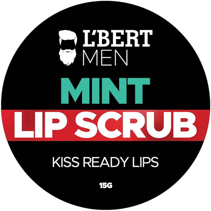 L'BERT Mint Lip Scrub, Kiss Ready Lips for Lightening & Brightening Dark Lips - 15 g-Velvo Beauty