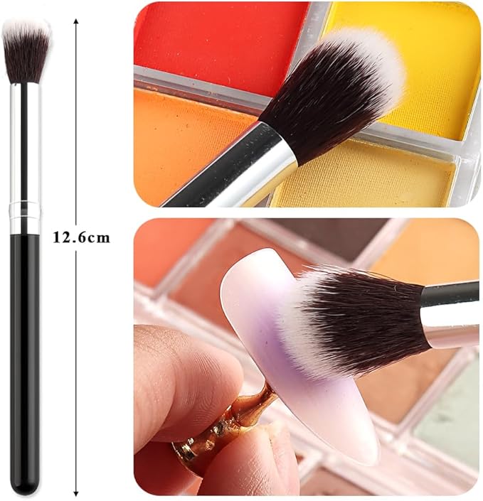 Neon Phosphor Nail Pigment Powder Palette, 9 Colors Solid Pigment Powder for Nails, Fluorescent Glitter Aura Nails Rubbing Dust with Ombre Nail Brush & Sponge Sticks Manicure Art DIY Accessories-Velvo Beauty