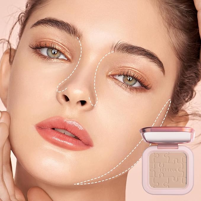 Powder Contour Palette, Matte Finish, Brown Color Family, 0.17 Ounce, Palette, Unisex, Compact, Not Water Resistant, Contour Face Makeup, Milk Tea Grey, All Skin Tones-Velvo Beauty