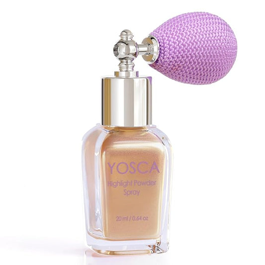 Highlighter Powder Spray, 20ML Cosmetic Grade High Gloss Body Shimmer Powder Fairy Dust Highlighter Sparkle Face Makeup Setting Magic Diamond Glitter Spray Shimmer Face Body Skin Hair Clothes-Velvo Beauty