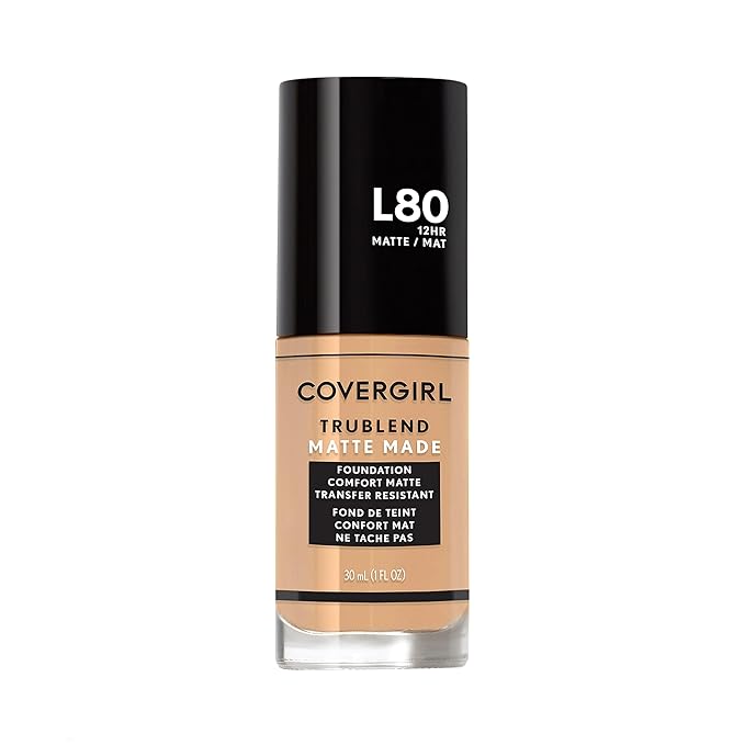 COVERGIRL TruBlend Matte Made Liquid Foundation, True Ivory, 1 Fl Oz (Pack of 1)-Velvo Beauty