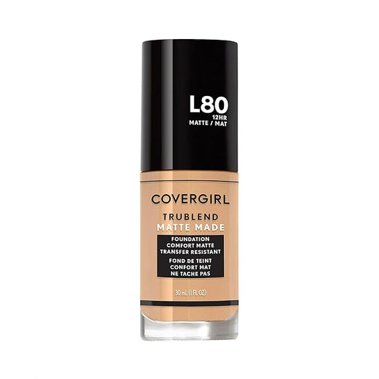 COVERGIRL TruBlend Matte Made Liquid Foundation, True Ivory, 1 Fl Oz (Pack of 1)-Velvo Beauty