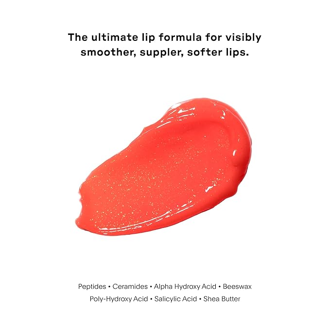 U Beauty The PLASMA Tinted Lip Compound Anti-Wrinkle & Anti-Aging Treatment - Shimmery Plumping Lip Gloss with Hyaluronic Acid, Shea Butter, Salicylic Acid & Peptides to Deeply Hydrate,Bellini - 15 mL-Velvo Beauty