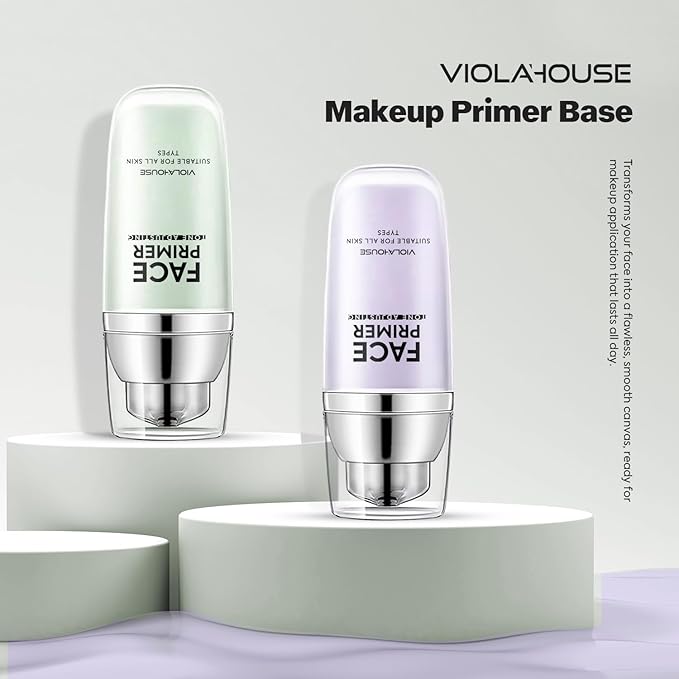 VIOLA HOUSE Face Primer, Tone Adjust Primer For Face Before Makeup-Refined, Bright And Smooth The Skin And Fills Fine Lines (Mint Green)-Velvo Beauty