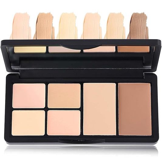 Color Correcting Concealer Palette,Concealer Contour Palette Long-Lasting Makeup Cream Contour Palette,Contouring Foundation Highlighting Corrector Concealer Palette for Dark Circles & Blemish(#02)-Velvo Beauty