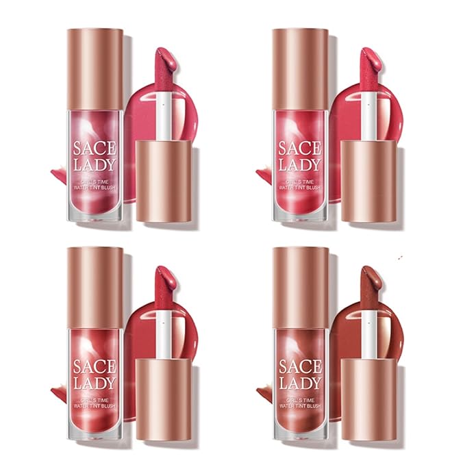 4 Colors Liquid Blush Makeup Kit, Long Lasting Pigmented Natural Matte Face Blush Cream Gel, Lightweight, Blendable, Cruelty Free Women Face Cosmetics Set 4Pcs-Velvo Beauty