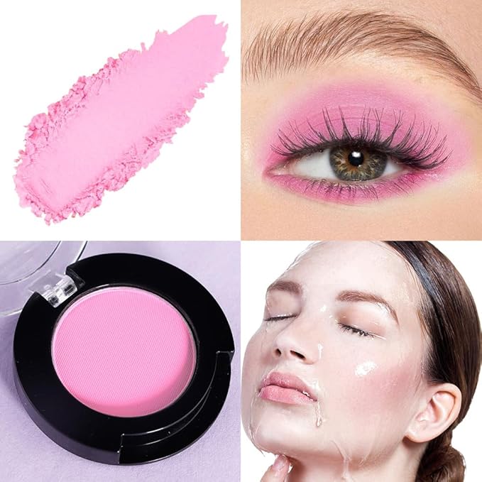 Monochrome Matte Eyeshadow Makeup Palette, Highly Pigmented Purple Pink Eyeshadow Palette, Matte Pressed Powder Eye shadow Makeup, Single Vegan Eye Shadow, Daily Evening Women Girls Eyeshadow Gift 4#-Velvo Beauty