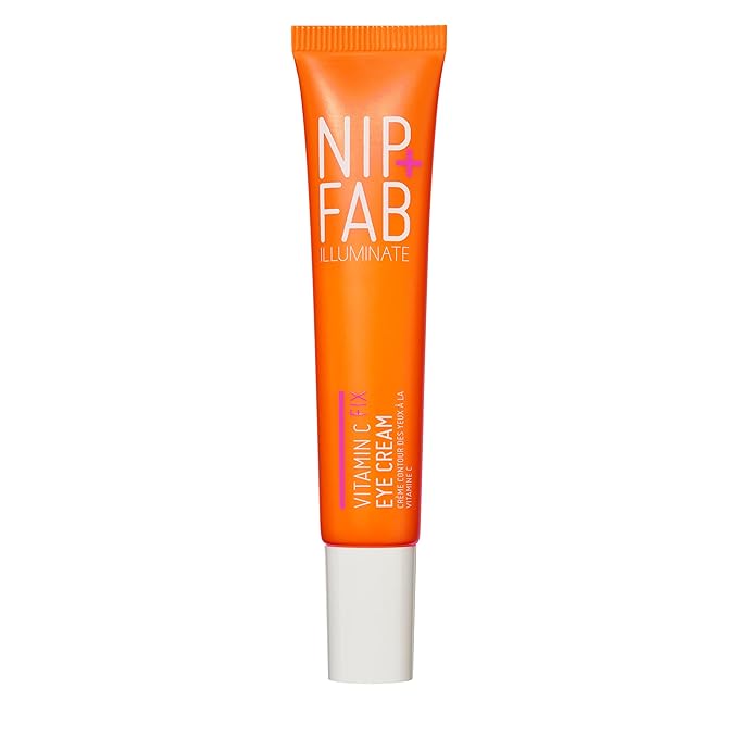 Nip+Fab Vitamin C Fix Eye Cream 10% 0.5 fl oz | with Peptides, Caffeine and Niacinamide for Smoother, Brighter Under Eye Skin | 3 Forms of Vitamin C-Velvo Beauty