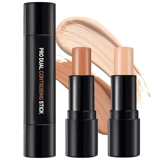Double-End Contour Highlighter Stick Contour Stick, Face Highlighter, Contour Makeup Contouring Sticks Cream Concealer (2)-Velvo Beauty