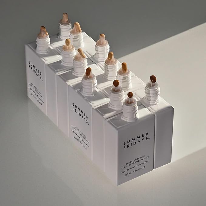 Summer Fridays Sheer Skin Tint - Tinted Moisturizer with Hyaluronic Acid - Helps Diminish Uneven Skin Tone - Sheer to Light Coverage - Shade 2.5 - Light with Cool Peach Undertones (1 Fl Oz)-Velvo Beauty