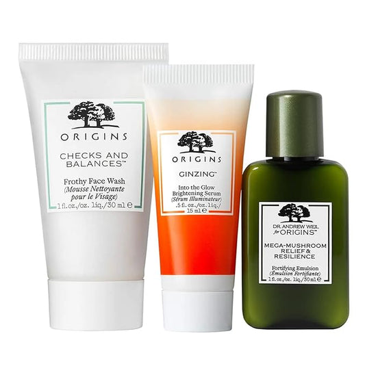 Origins Tiny Trio Mini Cleanser, Serum & Moisturizer Set-Velvo Beauty
