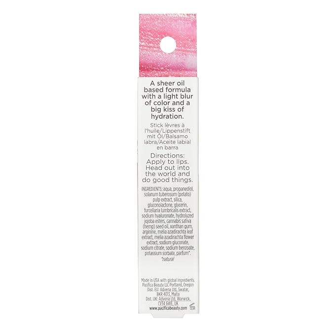 Pacifica Glow Stick Lip Oil - Crimson Crush Women 0.14 oz-Velvo Beauty