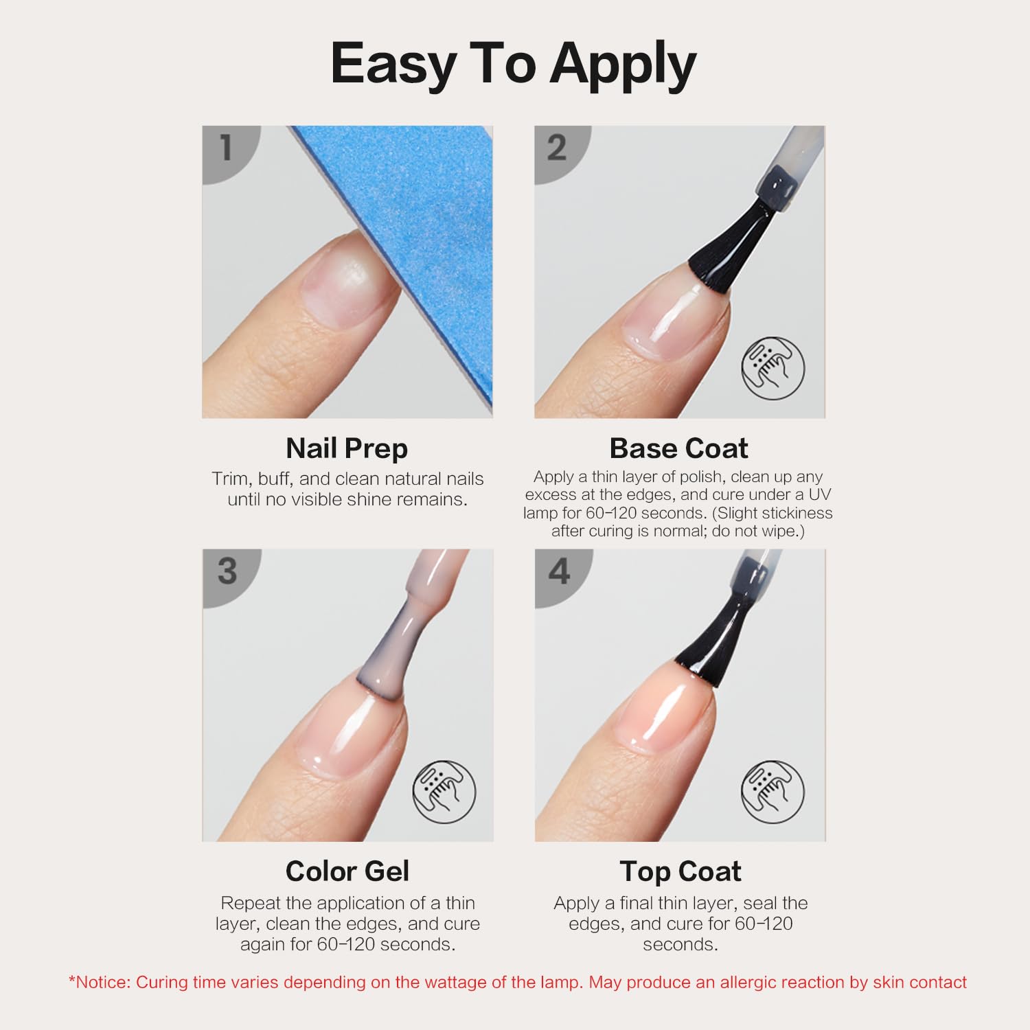 CurvLife 15ml No Wipe Top Coat Clear Glossy Gel Tips Base and 15ml Top Coat Set Soak off UV LED Drying Long Lasting Shiny nail gel polish-Velvo Beauty