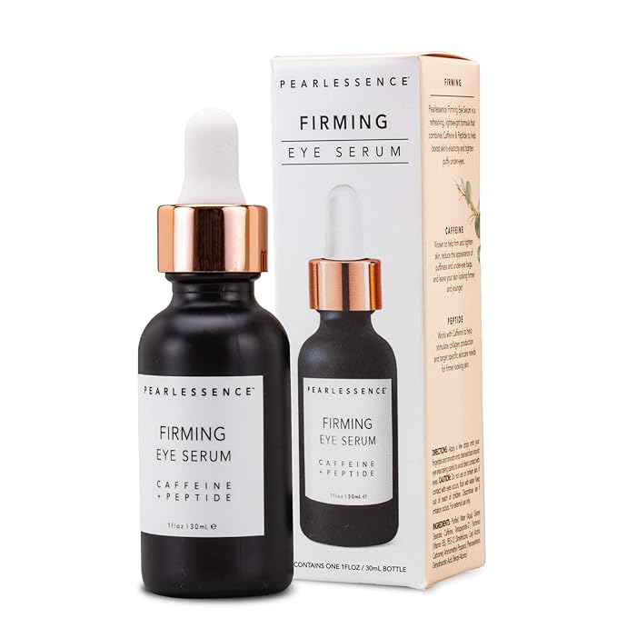 Pearlessence Firming Eye Serum with Caffeine + Peptide – Rejuvenates Puffy Eyes & Reduces Under Eye Bags | Made in USA & Cruelty Free (1oz)-Velvo Beauty