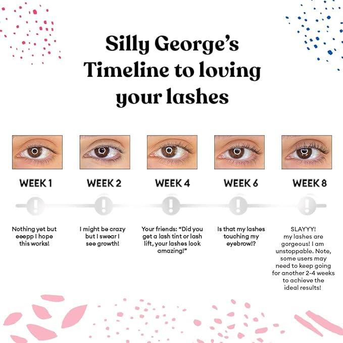 Silly George Eyelash Growth Serum for Thicker, Fuller, Longer & Bold Eyebrows, Premium Serum, Lashes & Brows Enhancer, (3ml, 0.1 Fl. oz)-Velvo Beauty