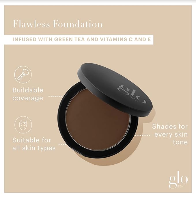 Glo Skin Beauty Pressed Base Powder Foundation Makeup (Cocoa Medium) - Flawless Coverage for a Radiant Natural, Second-Skin Finish-Velvo Beauty