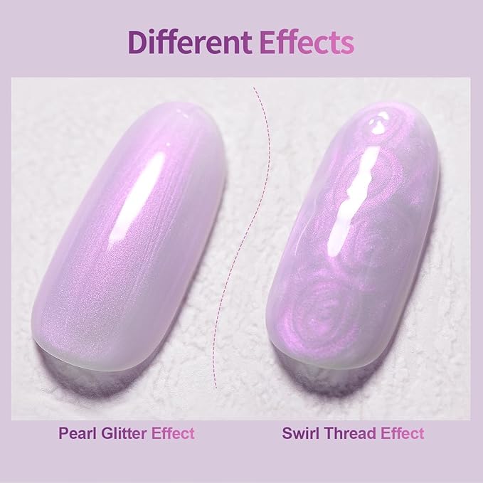 RARJSM Pearl Gel Builder Nail Polish Purple Hard Gel in a Bottle Mermaid Shell Glitter Pearlescent Thick Extension Structure for Nails 15ml Soak Off Curing Requires Salon Home DIY Beginner Use-Velvo Beauty