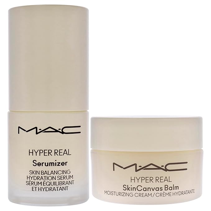 Bizzare Blizzard Snow Peony Hyper Real Kit by MAC for Women - 2 Pc 0.5oz Hyper Real Serum, 0.5oz Hyper Real Cream-Velvo Beauty