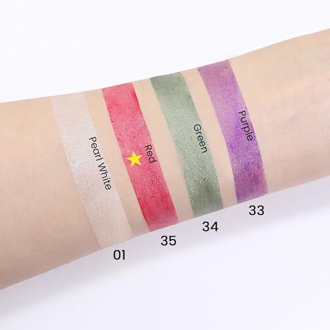 Kaely 2Pcs Cream Eyeshadow Sticks Set for Eyes Waterproof,Red Shimmer Eye shadow Stick Pencil Pen Bulk sombras en crema para ojos 35+35-Velvo Beauty