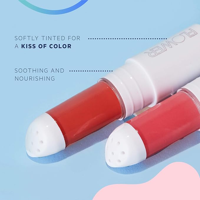 FLOWER BEAUTY By Drew Barrymore Petal Pout Lip Mask - Hydrating + Moisturizes Lips - Mango + Cocoa Butter - Lip Tint - Natural Color + Semi-Glossy Finish (Pucker)-Velvo Beauty