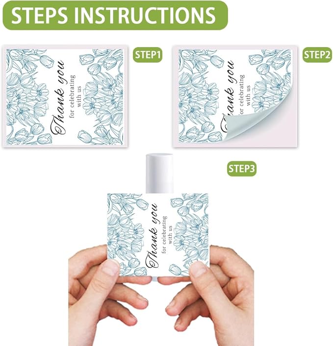 OLYCRAFT 100Pcs Self-Adhesive Lip Balm Tag Stickers 1.7x2.1 inch Waterproof Adhesive Label with Flower Patterns Rectangle Lipstick Tag Sticker for Lip Balm Container Tubes Lipstick Wrapping Decoration-Velvo Beauty